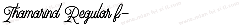 Thamarind Regular f字体转换